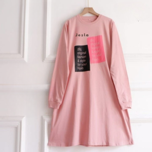 Tunik Wanita Lengan Panjang Rita Tunik Bahan Kaos Katun Combed Apk Sablon Tunic Wanita Oversize Kekinian