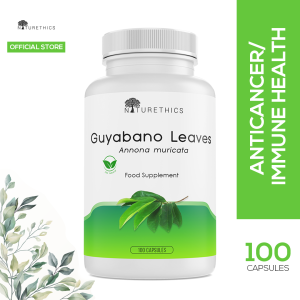 Naturethics Guyabano Capsules All Natural Non GMO Herbal Food Supplement  Healthy Organic Rich in Ascorbic Acid Vitamin C Antioxidant Anti Cancer Immune System Booster Liver Detoxifier glutathione