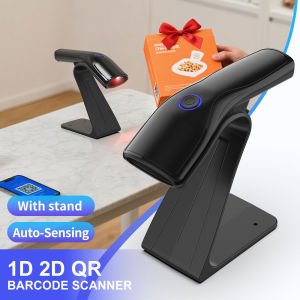 Máy quét mã vạch 1D 2D QR với giá đỡ cảm biến tự động