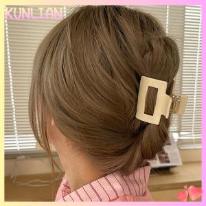 [KUNLIAN] Fashion Acrylic Hair Claws Square Acrylic Hair Clip For Women Girls Multiple Color Hairpins Ponytail Hair Clip Hair Accessories