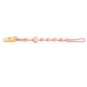 INEXTIN BPA Free Silicone Pacifier Chain Solid Color Universal Fit Dummy Chain Cute Anti-Lost Baby Pacifier Clip Newborn Infant Baby