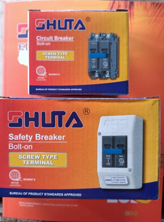 SHUTA 2 Pole Plug In Circuit Breaker / Bolt On Screw Type / SHUTA