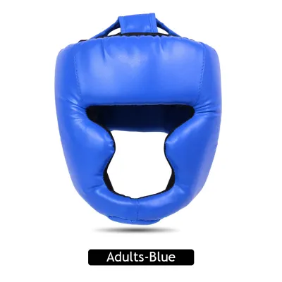 Calistouk Full-covered Pu Boxing Helmet Kids Adults Muay Thai Training Sparring Boxing Headgear Gym Equipment Taekwondo Head Guard