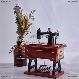 [COD] WEICHENG จักรเย็บผ้ากล่องเพลงย้อนยุคเย็บนาฬิกาบ้านงานฝีมือตกแต่งของขวัญ