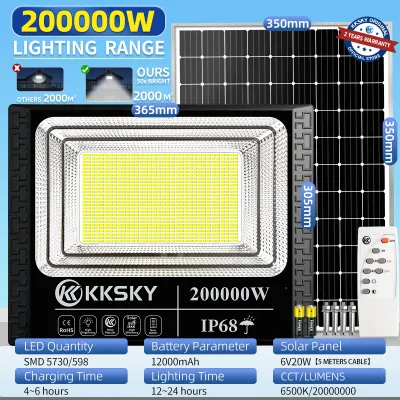 KINGSOLAR BUY 1 TAKE 1 20000W solar light outdoor waterproof IP68 10000W floodlight with street light with remote control suitable for solar lights in rural courtyards
