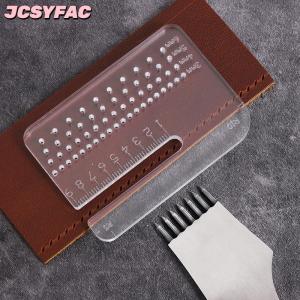 JCSYFAC 4Mm Đa Chức Năng Dày Trong Suốt Puller Acrylic Tròn Cắt Khoảng Cách Cai Trị Đánh Phụ Trợ Của Nhãn Hiệu Da Công Cụ