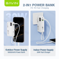 BAVIN PC018 10000mAh Fast Charging Power Bank Compatible iPh Cable & Plug  Built-in Type-C for iPh 16. 