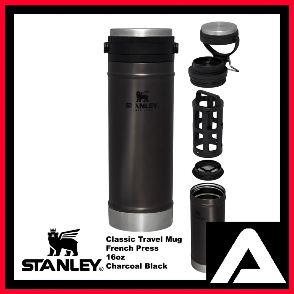 Stanley Classic Travel Mug French Press Charcoal Glow Black