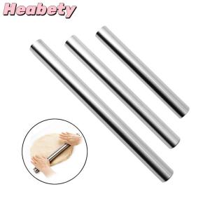 Heabety Stainless Steel Rolling Pin Kitchen Utensils Dough Roller Bake Pizza Noodles Cookie Dumplings Making Non-stick Baking Tool