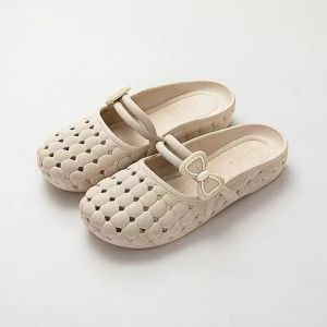 Free Shipping New Summer Styles Of WomenS Slip-On Sandals Suitable For Indoor And Outdoor Wear Featuring A Bow Design And Soft Soles Perfect For Wearing As Casual Sandals