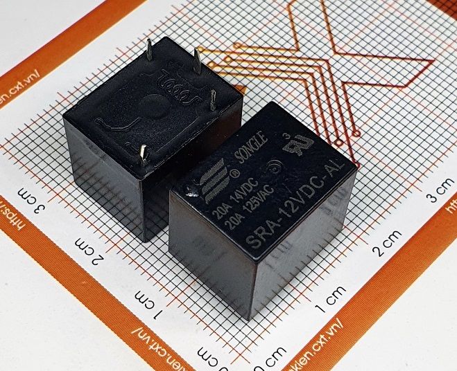 SRA-12VDC-AL Relay Songle 20A 12VDC 4 chân
