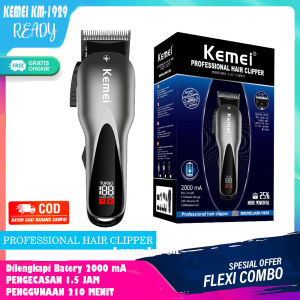 Kemei Km-1929 Professional Electric Hair Clipper LCD Display Hair Trimmer 2 Speeds Turbo / Alat Cukur Barbershop