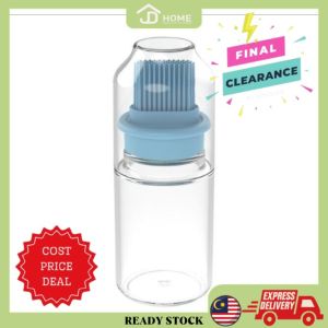 JD Home [Ready Stock]  ❤ Bekas Makanan Botol Kaca Minyak/ Food Grade High Temperature Oiler Brush Cooking Baking BBQ Tools Health Oil Glass Bottle Brush