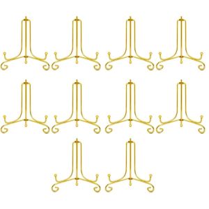 10Pcs Iron Display Stand Black Golden Color Iron Easel Plate Display Photo Holder Stand for Picture Frame Plates Collectibles2026