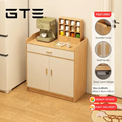 GTE Kitchen Sideboard Storage Cabinet Living Room Buffet Cupboard Pantry Organizer Home Storage Rak Dapur - Fulfilled by GTE SHOP