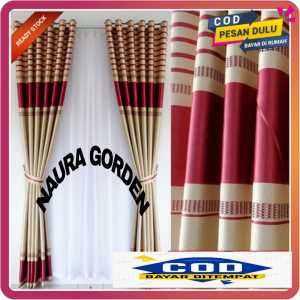 Gorden Blackout Import Jendela Pintu Minmalis Warna Coklat Hordeng Ruang tamu Mewah Korden Pintu Kamar Panjang Ukuran 2meter 250cm