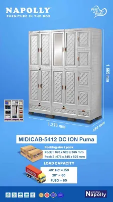 LEMARI PAKAIAN NAPOLLY MIDICAB 5412 ION PUMA