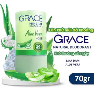 Lăn Khử Mùi Đá Khoáng Grace Grace Natural Crystal Deodorant 70G 70G Hương Đá Khoáng Măng Cụt Dừa Nghệ Nha Đam