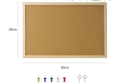 Cork Board for Wall Cork Board Bulletin Board Wall Pin Board For Wall 24IN*16IN/ 600*400mm/400*300mm Quality Guarantee Home/Office Use