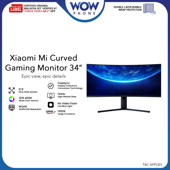 [READY STOCK] Xiaomi Mi Curved Gaming Monitor 34
