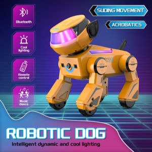 RC Robot Toy Kids Toys-2.4Ghz Remote Control Electronic Dog Intelligent Programming Acrobatics Music and Dancing Toys for Boys and Girls Ages 6 and up Halloween Christmas or Birthday Gift