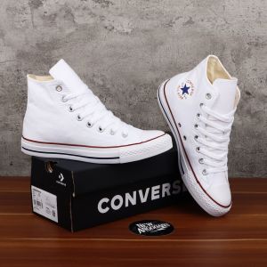Sepatu Converse599 AllStar High  Black White Sepatu Sneakers Pria Wanita Sepatu Nb Sekolah Hitam Termurah