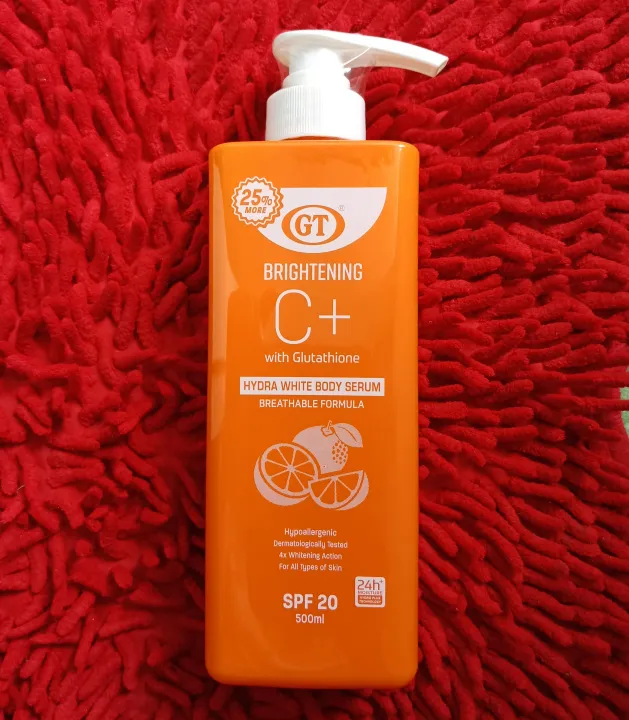 NEW 500ml GT Brightening C+ with Glutathione HYDRA WHITE BODY SERUM - Lazada NEW 500ml GT Brightening C+ with Glutathione HYDRA WHITE BODY SERUM - Lazada