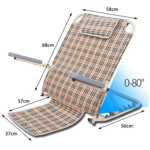 พนักพิงหลัง พับได้ พนักพิงหลั  ผู้สูงอายุ/พนักพิงผู้ป่วย ไม่ขึ้นสนิม มีที่พักแขนปรับได้5ระดับ พนักพิงหลัง มีที่พักแขนที่ สันทนาการเก้าอี้พับ