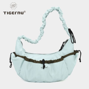 Tigernu Women Bags Fashion Half-Moon Shoulder Bag Female Underarm Bag Light Wrinkled Drawstring Handbag Women Totes Shoulder Bag2026