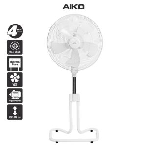 AIKO พัดลมตั้งพื้น พัดลมอุตสาหกรรม 18 นิ้ว ส่ายได้ ปรับสไลด์สูง-ต่ำได้ Stand Fan รุ่น AK-S452 สีดำ