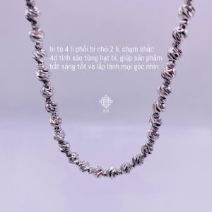 Dây chuyền titan hột bi Vòng cổ hạt bi to phối bi nhỏ chất liệu titan không phai không rỉ sét trangsucmoiluatuoi.RIN