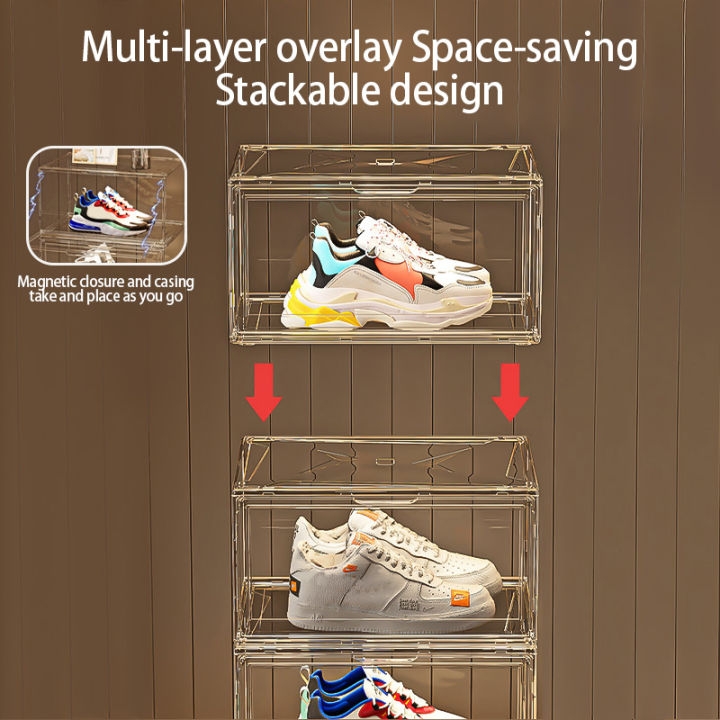 2025 New-have Transparent sneaker shoes rack cabinet Acrylic Shoe Box ...
