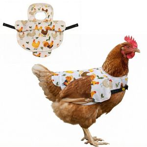 WAPKTY Thoáng khí Đệm chống gà cắn Dây đeo có thể điều chỉnh Chống thấm nước Áo bảo vệ lưng vịt với nút bấm Quần áo bảo hộ cho người làm nghề chăn nuôi gia cầm