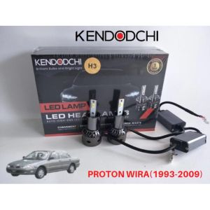 🔥READY STOCK🔥KENDODCHI 2Pcs H3 LED Car Headlight FOR PROTON WIRA(1993-2009) product by Malaysia