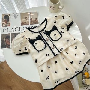 Set Áo Váy Bé Ánh Tuyết Nơ Cực Xinh
