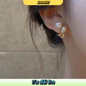 SHNGki 2021 Hàn Quốc Sang Trọng Bông Tai Ngọc Trai Cho Phụ Nữ Thời Trang Đơn Giản Ngọc Trai Stud Tai Clip