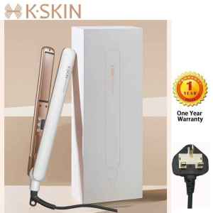 K-SKIN Negative Ion Hair Straightener & Curler with LCD Temperature Display Floating Ceramic Plates