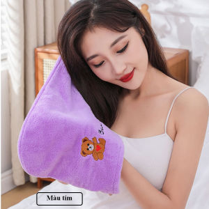 Khăn Quấn ủ Tóc Siêu Thấm Hút nhanh khô