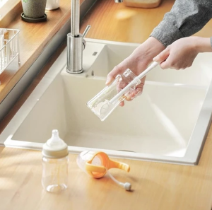 Sikat botol silikon panjang / sikat bulu silikon / pembersih botol termos serbaguna