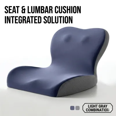 CTH Ergonomic Memory Foam Cushion Lumbar Back Support Seat Cushion Pain Relief Posture Correction for Office Chair Car Home