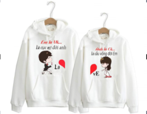 Áo đôi Hoodie đôi EM LÀ VK LÀ CỤC NỢ ĐỜI ANH GIÁ SĨ