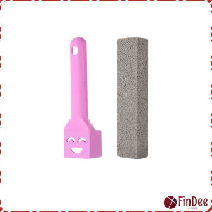 FinDee หินขัดชักโครก ขัดคราบชักโครก ทำความสะอาดห้องน้ำ ขจัดคราบฝังแน่น Toilet brush