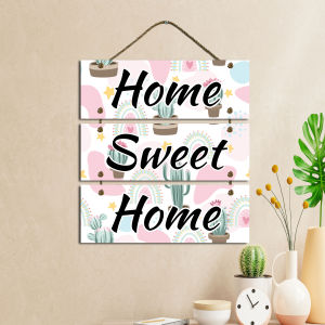 HIASAN DINDING GANTUNG SIGN HOME SWEET HOME RENTENG 3 KAMAR DEKORASI RUMAH WALL DECOR
