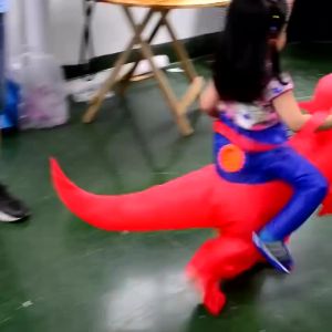 Lolanta Baby Kids Inflatable Dinosaur T-REX Costume Toddler Halloween Birthday Gift Dress Up Boys Girls Kindergarten Garden Performance Clothing