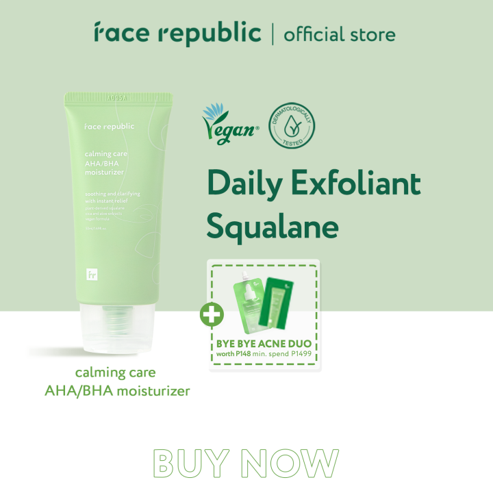 Face Republic Calming Care AHA/BHA Moisturizer 50mL, Non-comedogenic ...