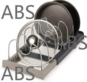 SG 🔥[READY STOCK] Dish Rack Pot Organiser Retractable Pot Lid Holder Stainless Steel Kitchen Drying Rack Adjustable Rack