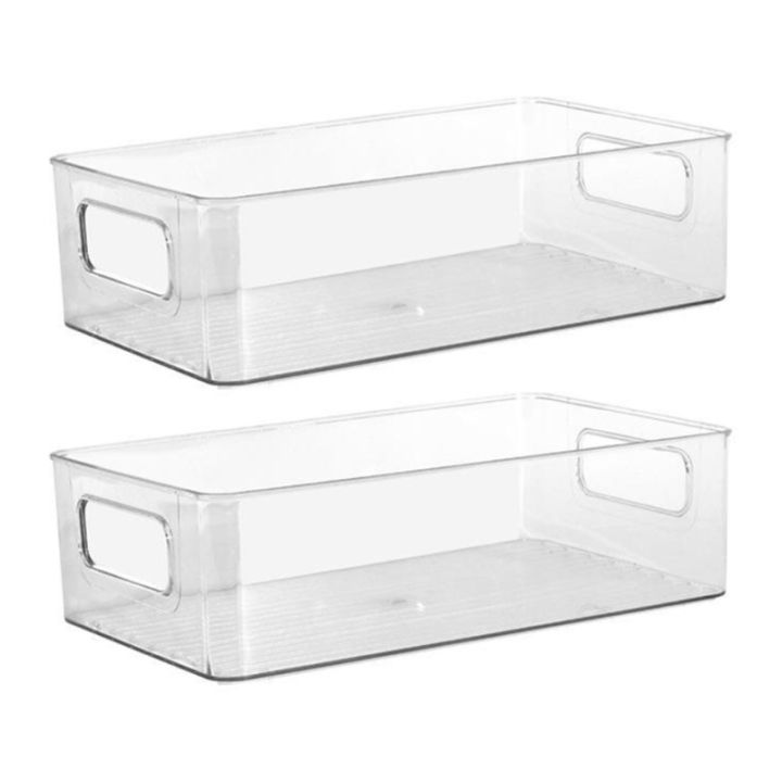 2Pcs Storage Bin Kitchen Countertops and Stackable Storage