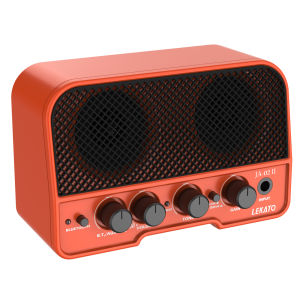 LEKATO Mini Guitar Amplifier Rechargeable Electric Guitar Amp Clean & Overdrive Effects Portable Universal Bass Amplifier