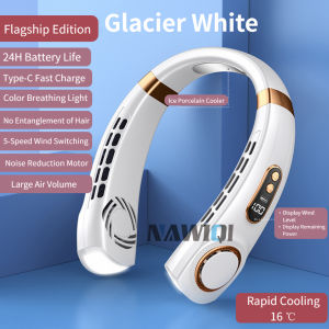 Upgrade 3Gen Portable Bladeless Neck Fan USB Rechargeable Leafless Mini Fans