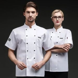 TIMES LORD Long-sleeved Chef Uniform Breathable Mesh Short Sleeved Chefs Suit Kitchen Clothing Thickened Chef Work Clothes Men and Women
